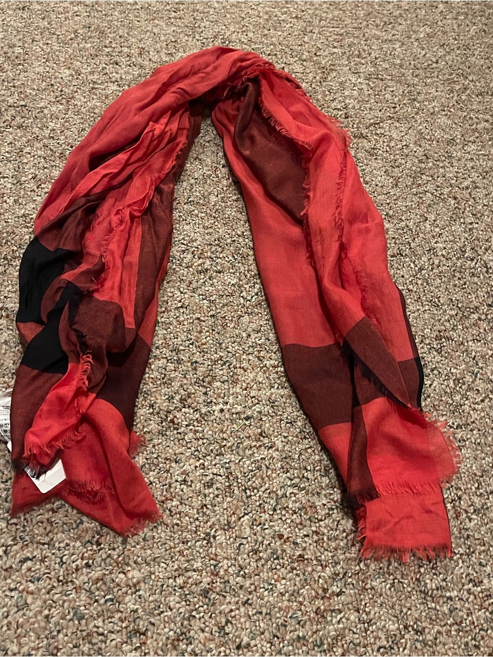 Coach Red and Black Lightweight Women's Scarf brand new with tags.